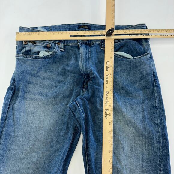 Polo Ralph Lauren Jeans Mens 34 x 31 Blue Denim Hampton Relaxed Straight Leg - Picture 6 of 8